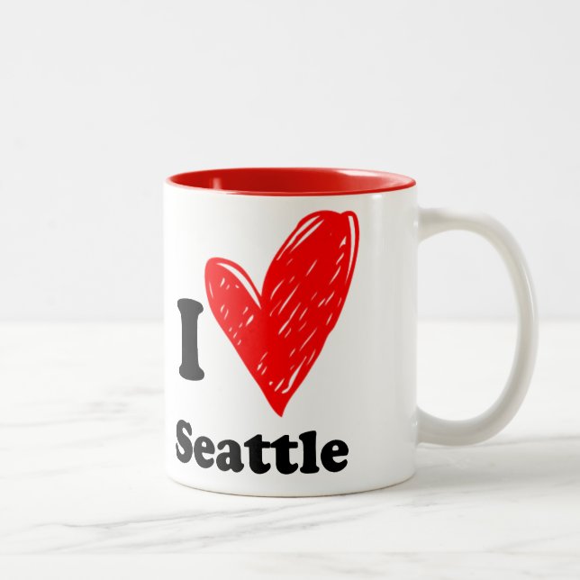 Taza Bicolor Amo Seattle (Derecha)
