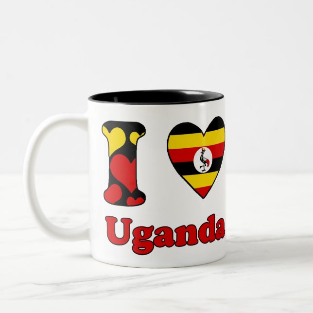 Taza Bicolor Amo Uganda (Izquierda)