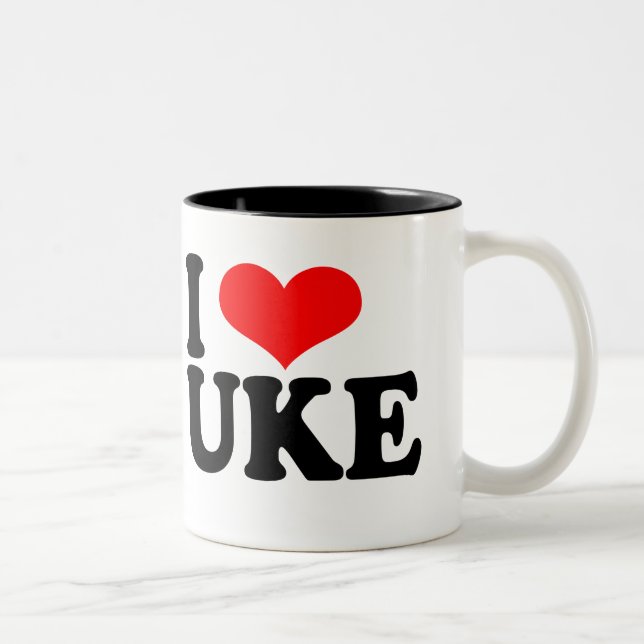 Taza Bicolor Amo Uke Ukulele Mug (Derecha)