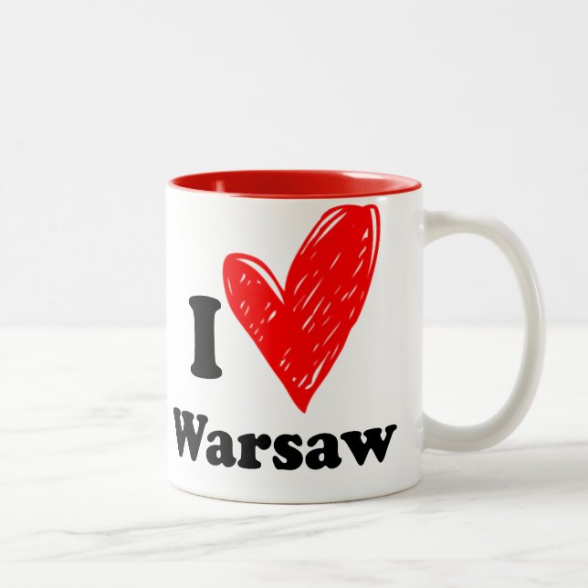 Taza Bicolor Amo Varsovia (Derecha)