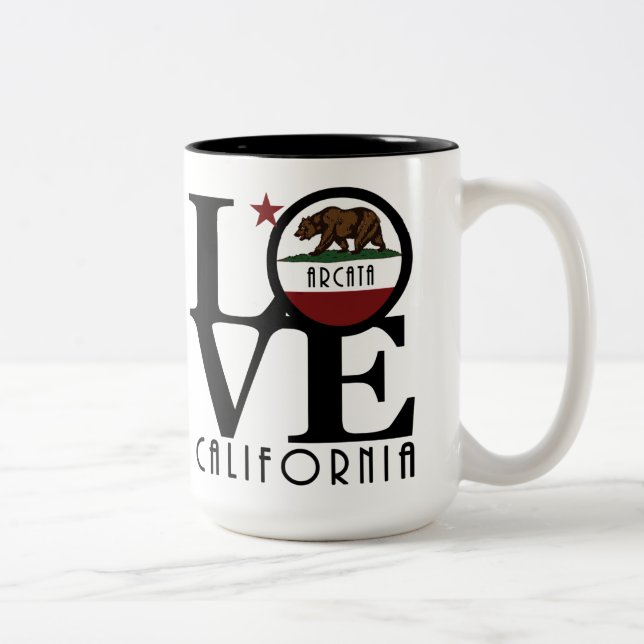 Taza Bicolor AMOR a Arcata California 15oz (Derecha)