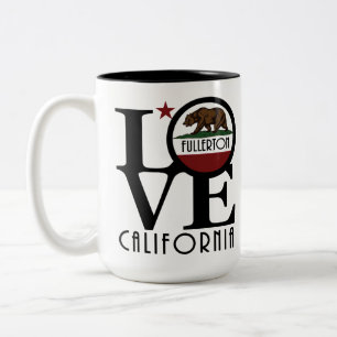 Taza Bicolor AMOR A Fullerton California 15oz