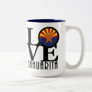 Taza Bicolor AMOR a Sahuarita Arizona 15oz