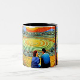 Taza Bicolor Amor al atardecer