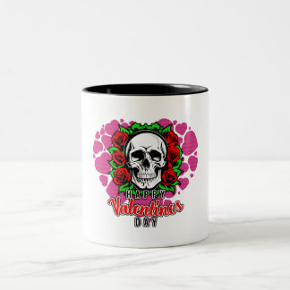 Taza Bicolor Amor al cráneo - Mug de dos tonos, 11 oz