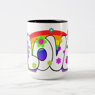 Taza Bicolor Amor Arcoíris