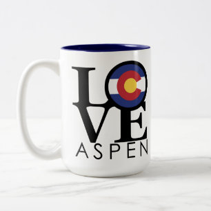 Taza Bicolor AMOR Aspen Colorado 15oz