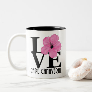 Taza Bicolor AMOR Cabo Canaveral Rosa Hibiscus 11oz