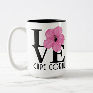 Taza Bicolor AMOR Cabo Coral 15 oz Rosa Hibiscus