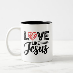 Taza Bicolor AMOR como JESUS Design - Cristiano Inspirador