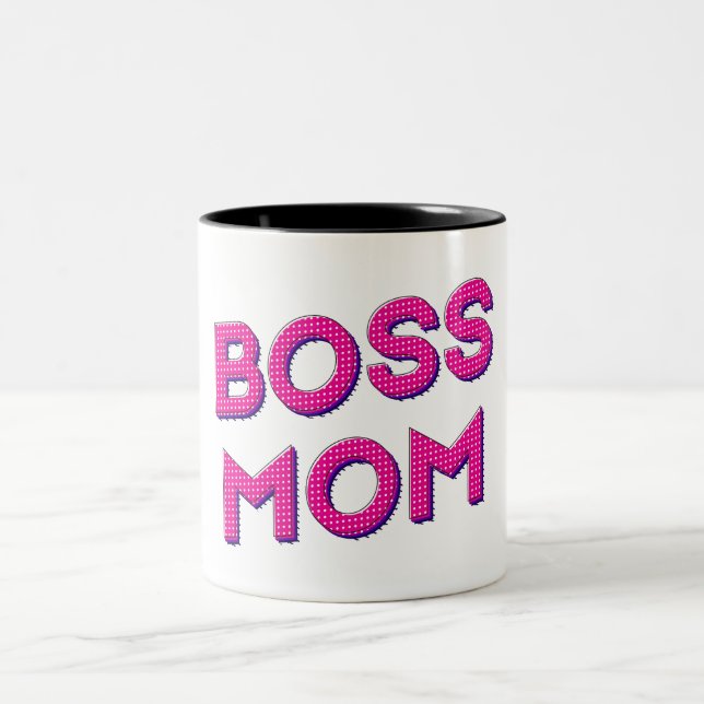 Taza Bicolor Amor con la jefa mamá (Centro)