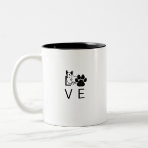 TAZA BICOLOR AMOR CORGI