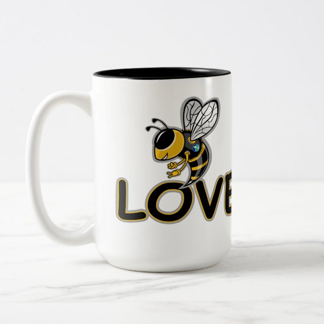 TAZA BICOLOR AMOR DE ABEJA  (Izquierda)