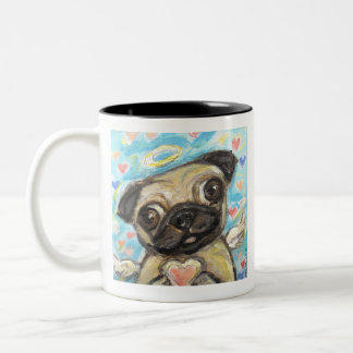 Taza Bicolor Amor de Angel Pug