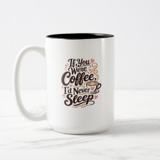 Taza Bicolor Amor de café coqueto boda