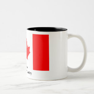 Taza Bicolor Amor de Canadá I MI jGibney de CA de la bandera de