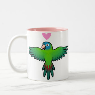 Taza Bicolor Amor de Conura / Loriquito / Loro