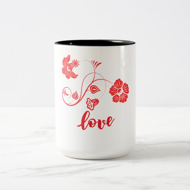 Taza Bicolor Amor de flores (Centro)