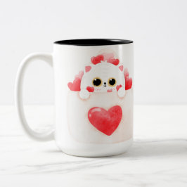 Taza Bicolor amor de gatos