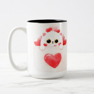 Taza Bicolor amor de gatos