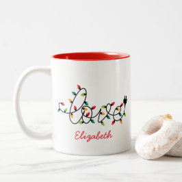 Taza Bicolor Amor de Luces de Navidad