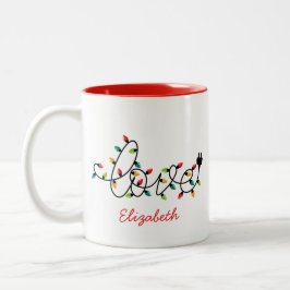 Taza Bicolor Amor de Luces de Navidad