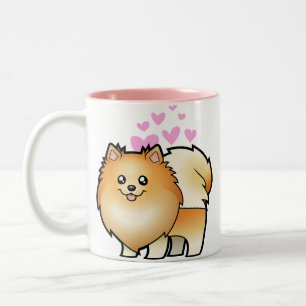 Taza Bicolor Amor de Pomeranian