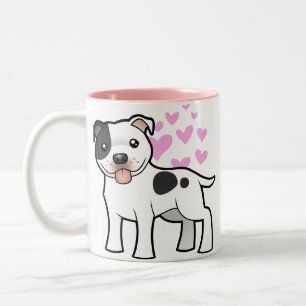 Taza Bicolor Amor de Staffordshire bull terrier
