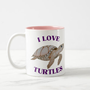 Taza Bicolor Amor de Tortuga