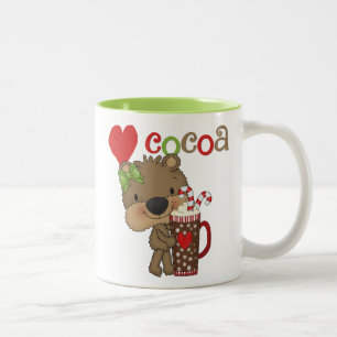 Taza Bicolor Amor del cacao del oso del chica