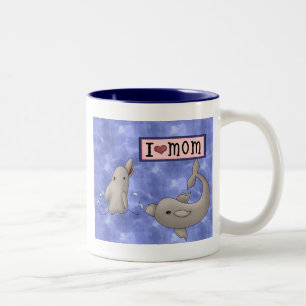Taza Bicolor Amor del delfín
