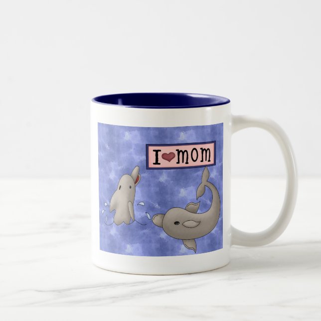 Taza Bicolor Amor del delfín (Derecha)