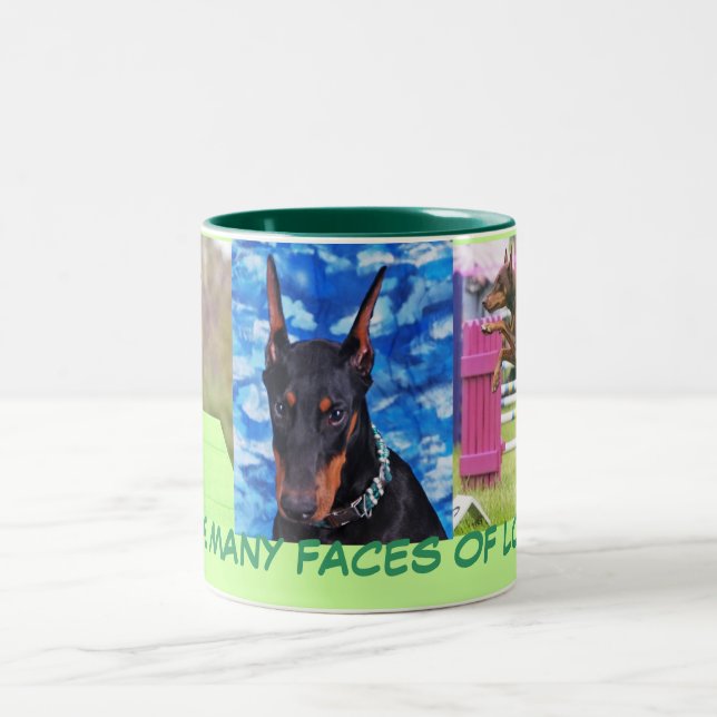 Taza Bicolor Amor del Doberman (Centro)