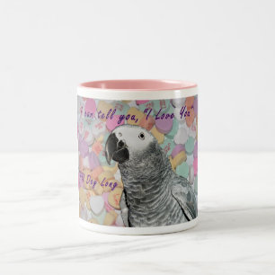 Taza Bicolor Amor del gris africano que usted asalta