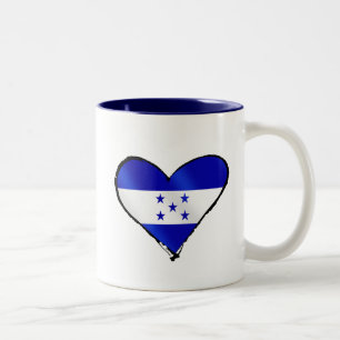 Taza Bicolor Amor del Honduran - regalos de la bandera de
