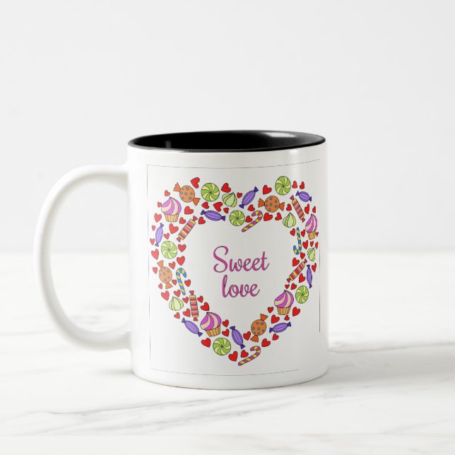 Taza Bicolor Amor dulce (Izquierda)