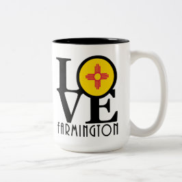 Taza Bicolor AMOR Farmington Nuevo México 15oz