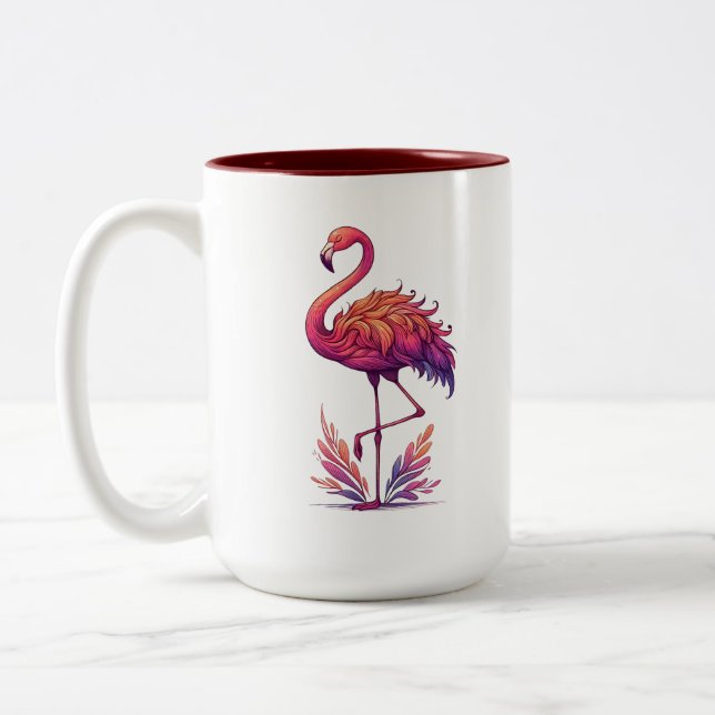 Taza Bicolor Amor flamenco grande (Izquierda)