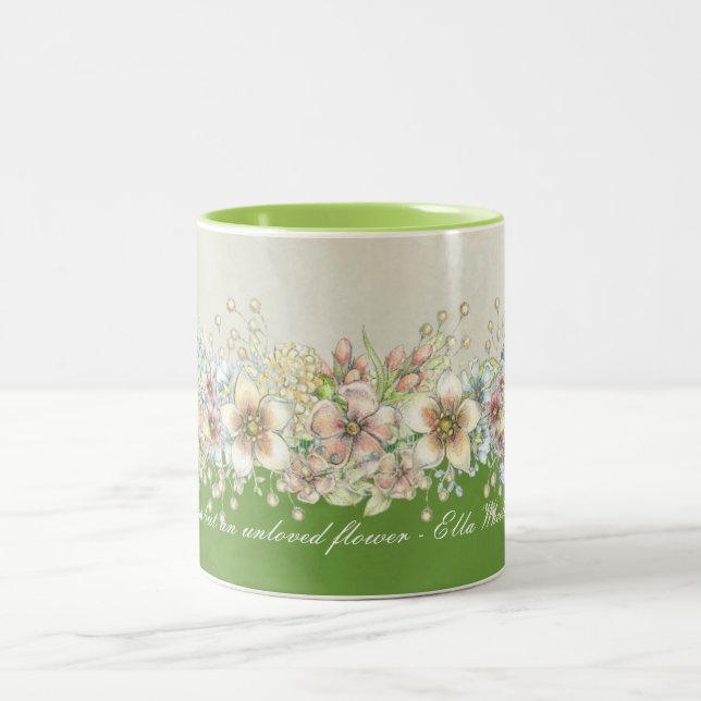 Taza Bicolor Amor - Floral - Café Mug (Centro)
