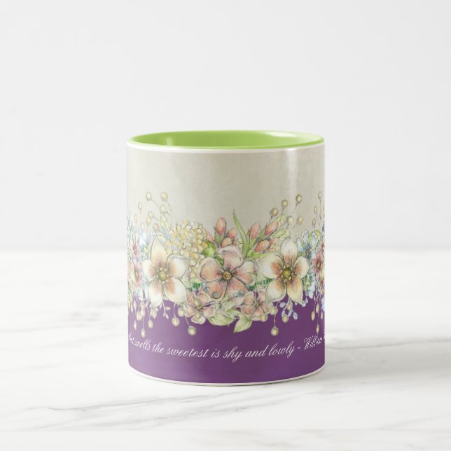 Taza Bicolor Amor - Floral - Café Mug (Centro)