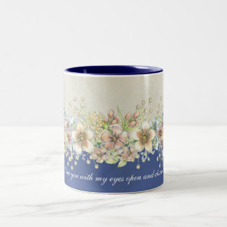 Taza Bicolor Amor - Floral - Café Mug