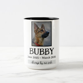 Taza Bicolor Amor Funeral Memorial Pérdida de Mascotas en Nuest