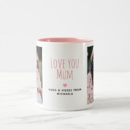 Taza Bicolor Amor Moderno para Mamá 2 Fotos y Mensaje Personal