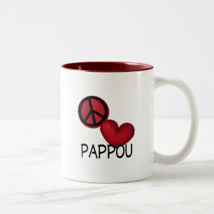 Taza Bicolor Amor Pappou de la paz