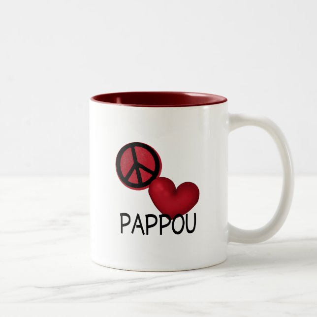 Taza Bicolor Amor Pappou de la paz (Derecha)