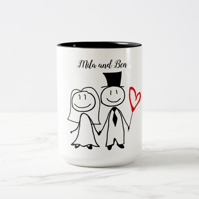 Taza Bicolor Amor para siempre  (Centro)