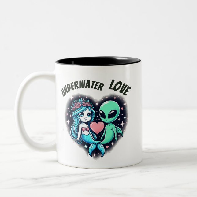 Taza Bicolor Amor submarino (Izquierda)