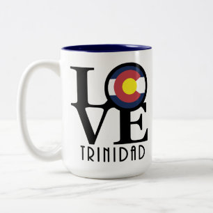 Taza Bicolor AMOR Trinidad Colorado 15oz