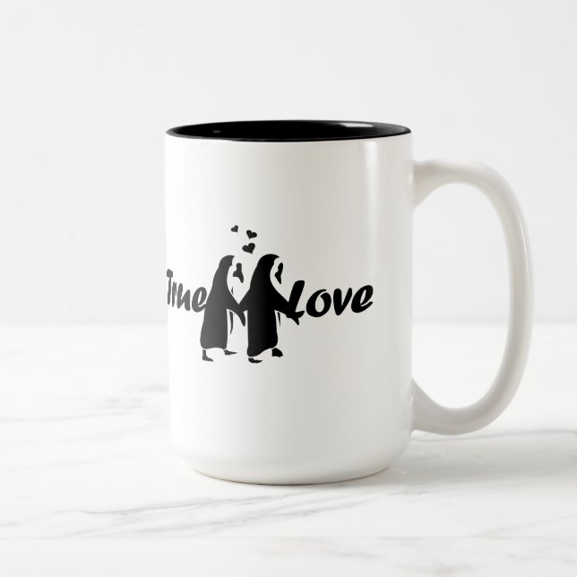Taza Bicolor Amor verdadero (pingüino) (Derecha)