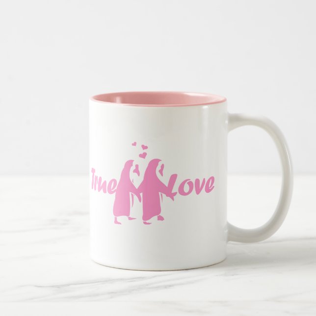 Taza Bicolor Amor verdadero (pingüino) (Derecha)